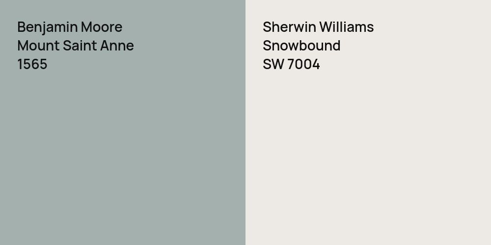 Benjamin Moore Mount Saint Anne vs. Sherwin Williams Snowbound