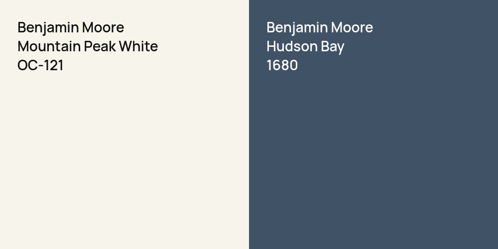 Benjamin Moore Mountain Peak White vs. Benjamin Moore Hudson Bay