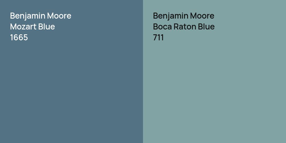 Benjamin Moore Mozart Blue vs. Benjamin Moore Boca Raton Blue