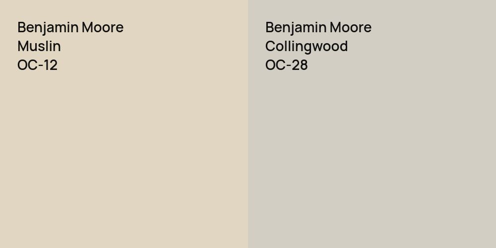 Benjamin Moore Muslin vs. Benjamin Moore Collingwood