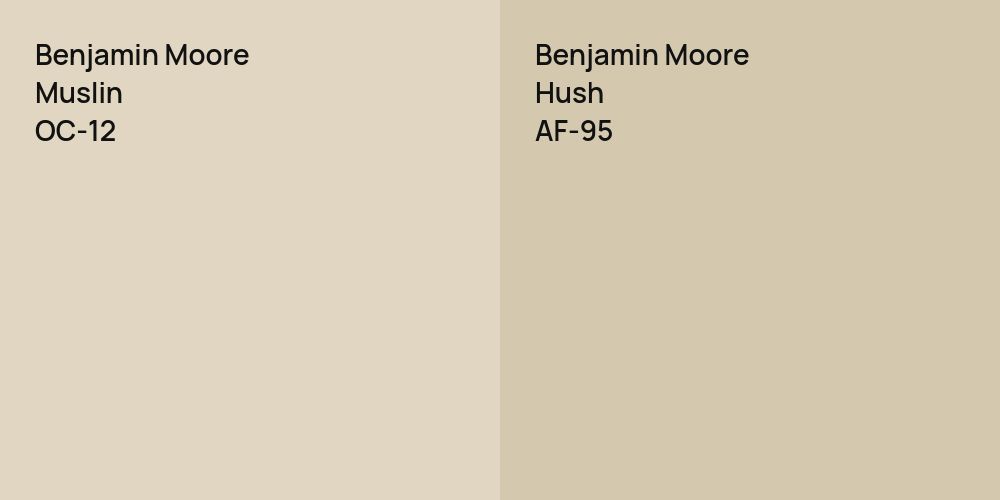 Benjamin Moore Muslin vs. Benjamin Moore Hush