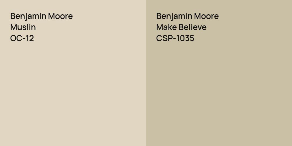 Benjamin Moore Muslin vs. Benjamin Moore Make Believe