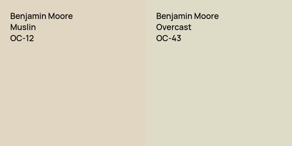 Benjamin Moore Muslin vs. Benjamin Moore Overcast