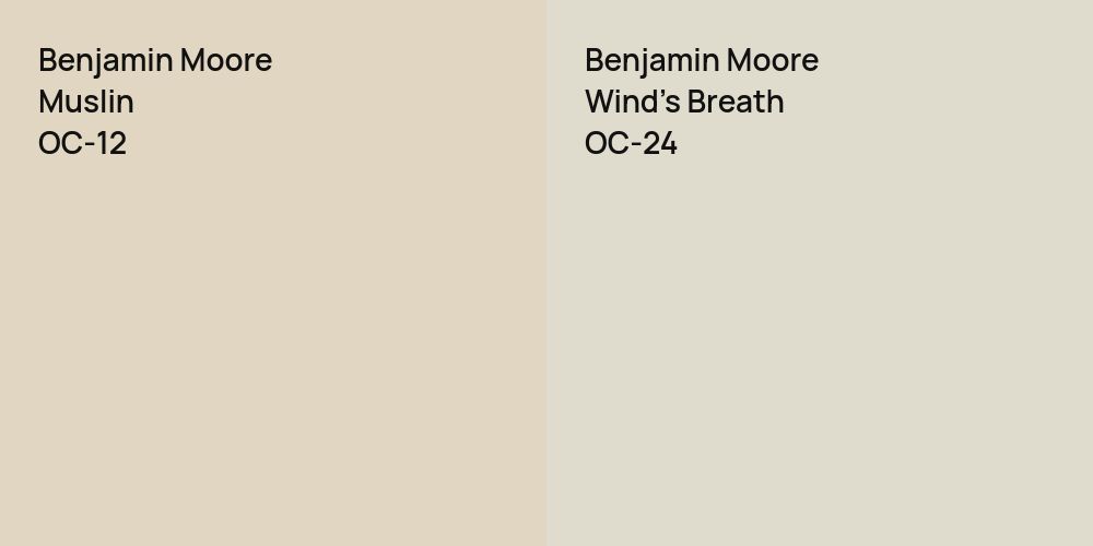 Benjamin Moore Muslin vs. Benjamin Moore Wind's Breath