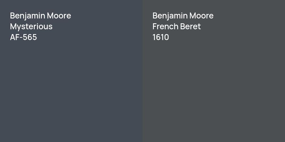 Benjamin Moore Mysterious vs. Benjamin Moore French Beret