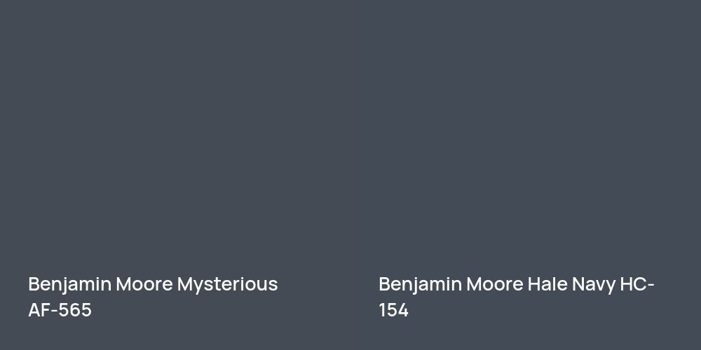 Benjamin Moore Mysterious vs. Benjamin Moore Hale Navy