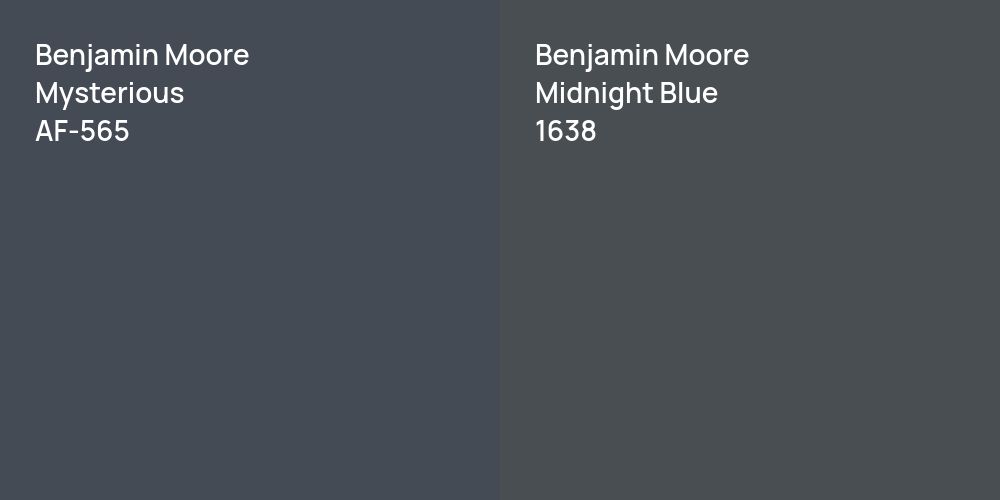 Benjamin Moore Mysterious vs. Benjamin Moore Midnight Blue