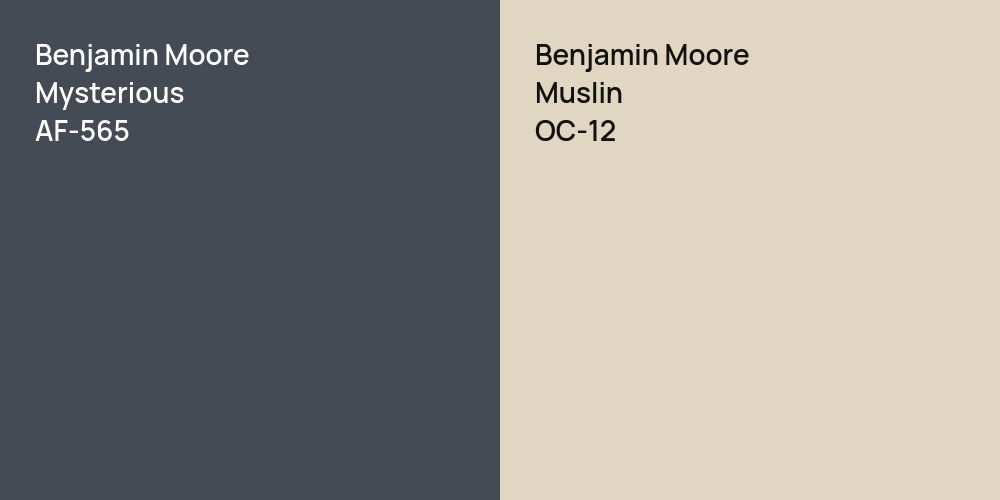 Benjamin Moore Mysterious vs. Benjamin Moore Muslin