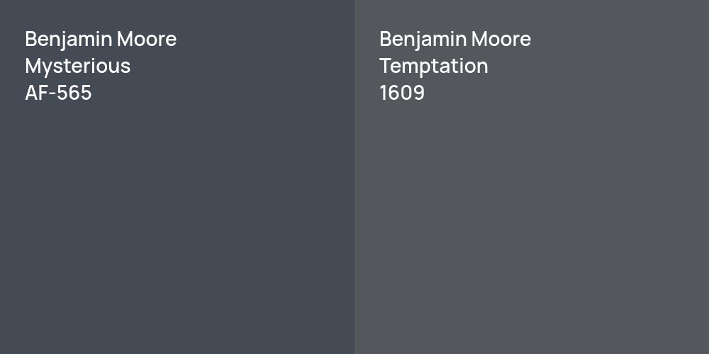 Benjamin Moore Mysterious vs. Benjamin Moore Temptation