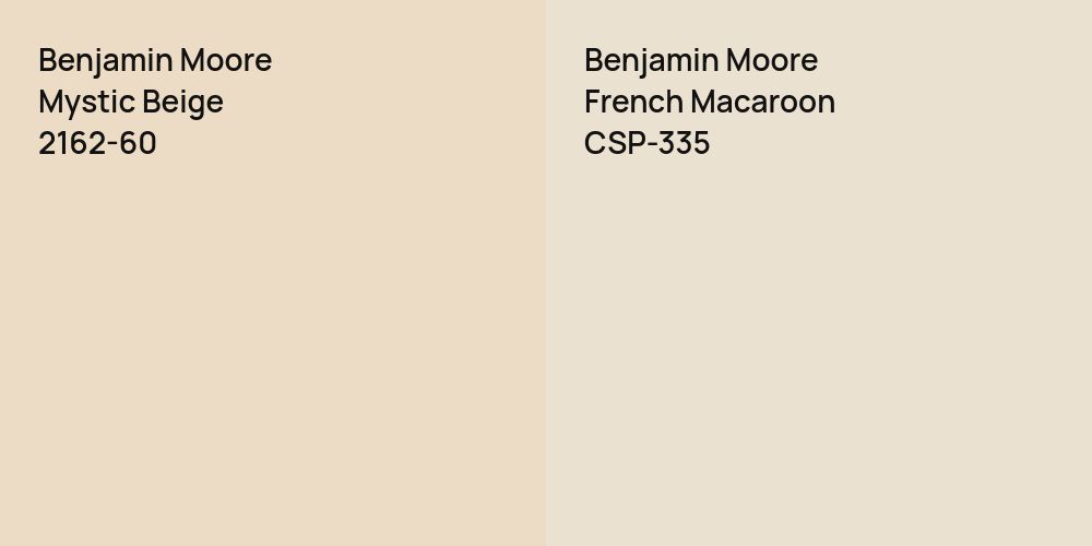 Benjamin Moore Mystic Beige vs. Benjamin Moore French Macaroon