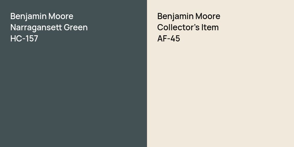 Benjamin Moore Narragansett Green vs. Benjamin Moore Collector's Item