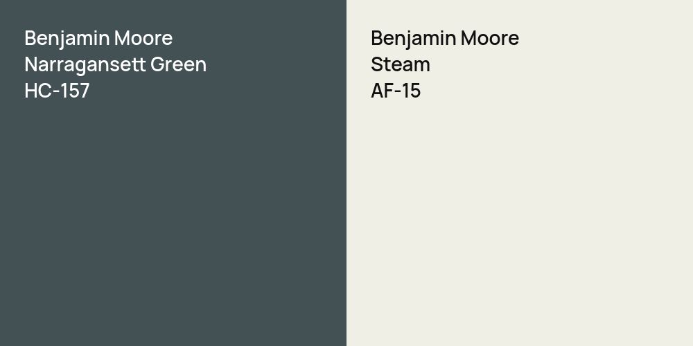 Benjamin Moore Narragansett Green vs. Benjamin Moore Steam