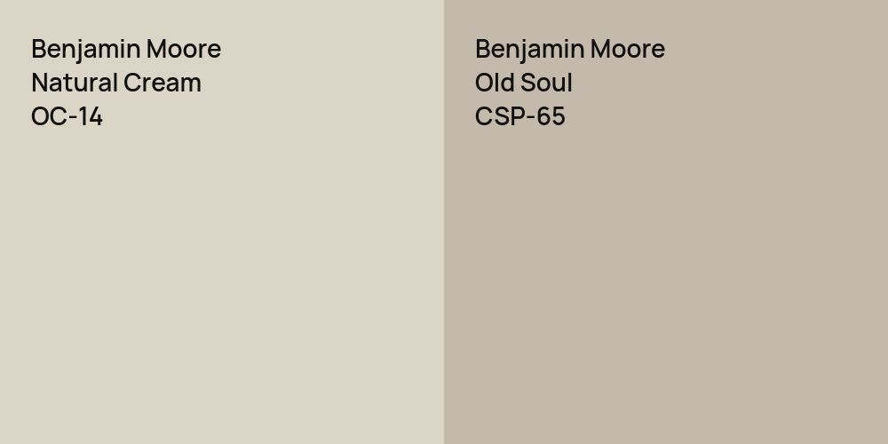 Benjamin Moore Natural Cream vs. Benjamin Moore Old Soul