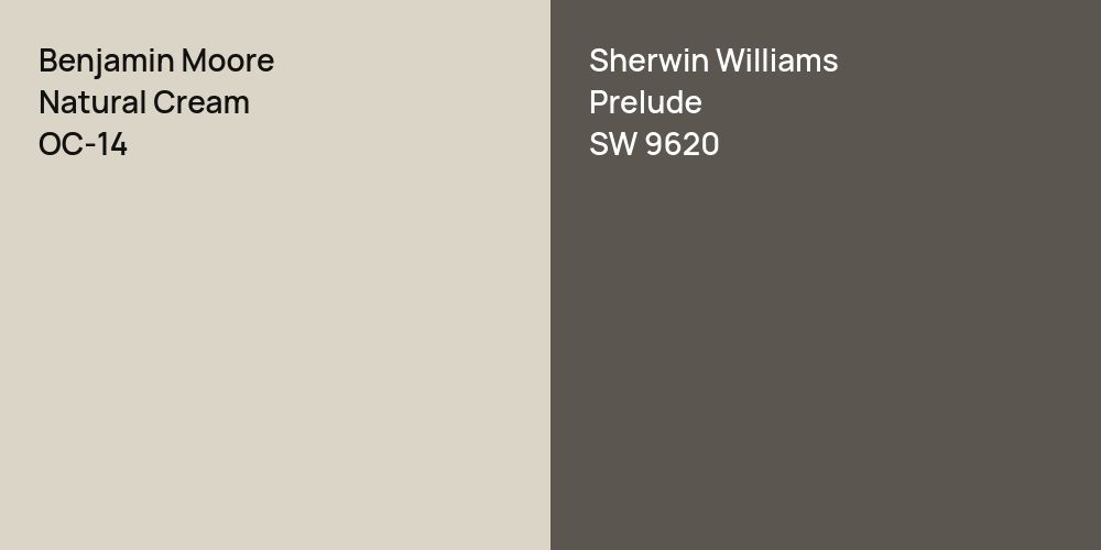 Benjamin Moore Natural Cream vs. Sherwin Williams Prelude