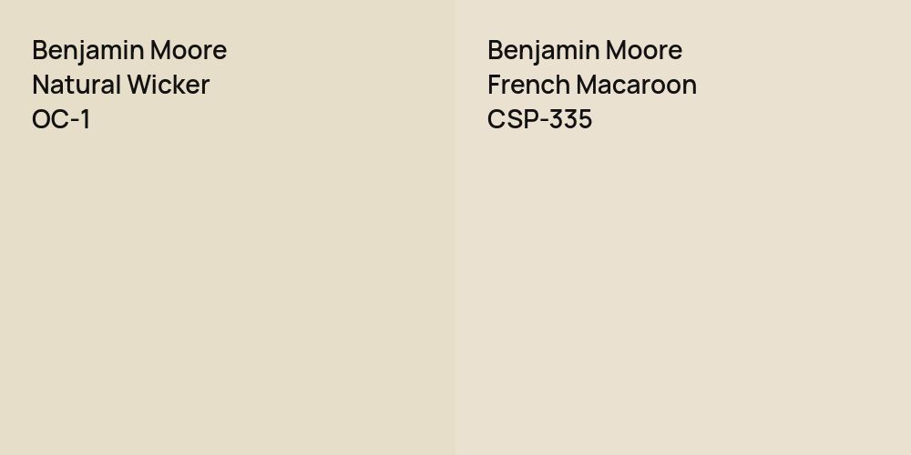 Benjamin Moore Natural Wicker vs. Benjamin Moore French Macaroon