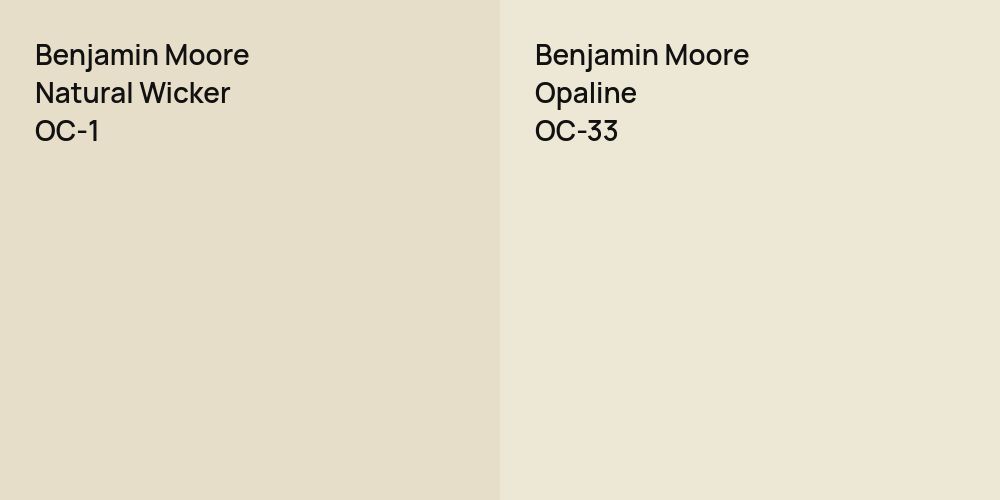 Benjamin Moore Natural Wicker vs. Benjamin Moore Opaline