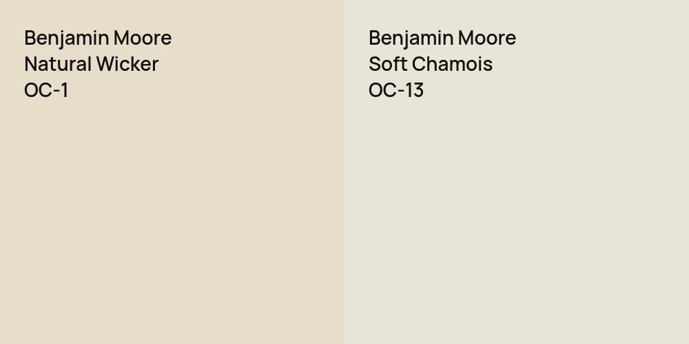 Benjamin Moore Natural Wicker vs. Benjamin Moore Soft Chamois