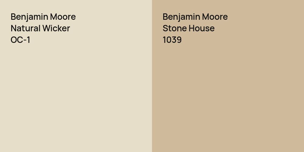 Benjamin Moore Natural Wicker vs. Benjamin Moore Stone House