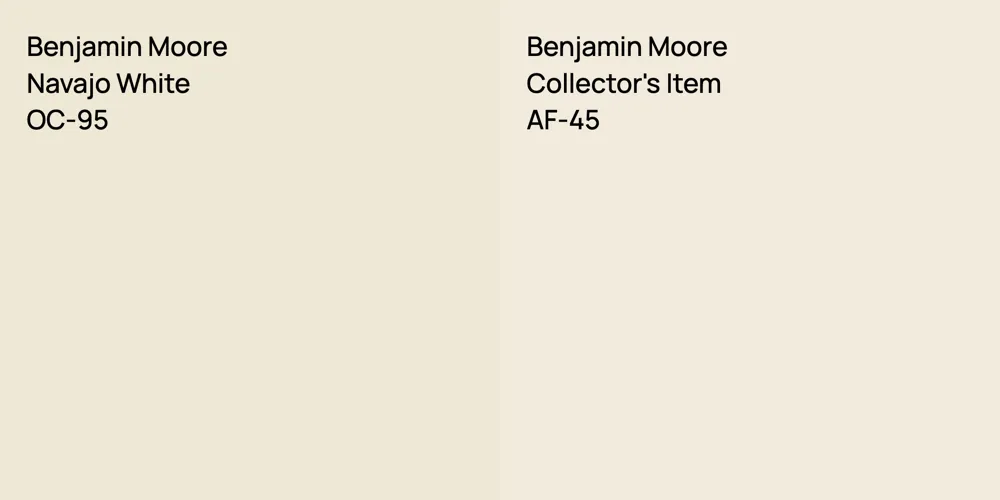 Benjamin Moore Navajo White vs. Benjamin Moore Collector's Item