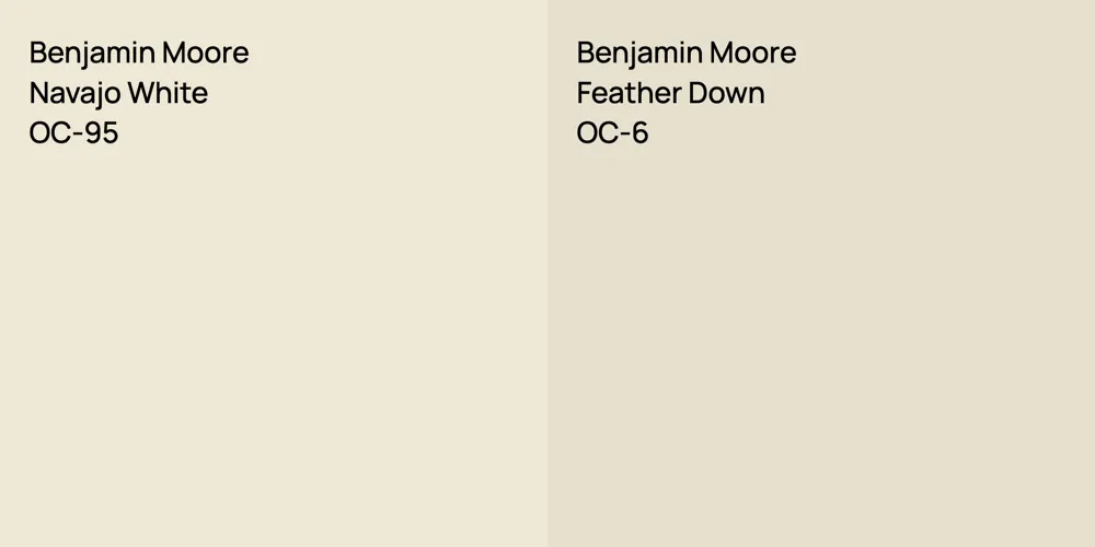 Benjamin Moore Navajo White vs. Benjamin Moore Feather Down