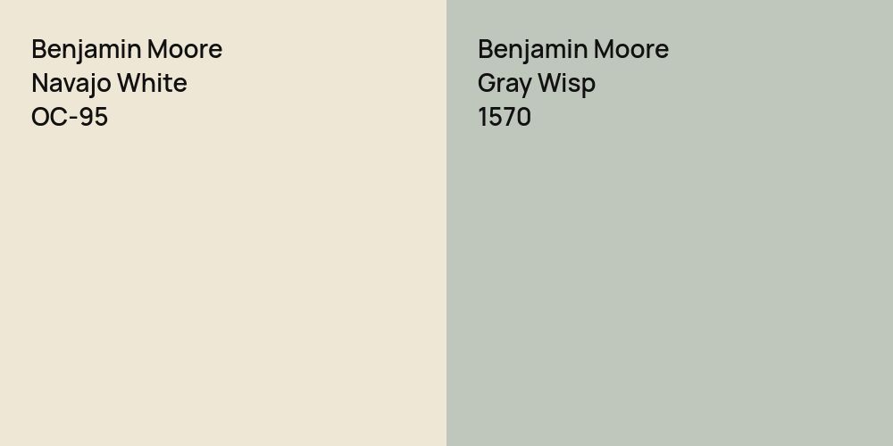 Benjamin Moore Navajo White vs. Benjamin Moore Gray Wisp