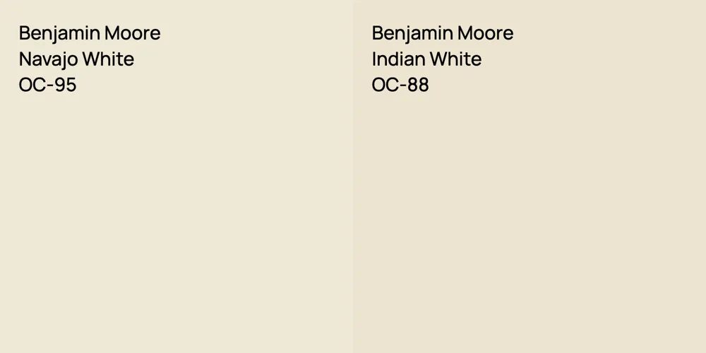 Benjamin Moore Navajo White vs. Benjamin Moore Indian White