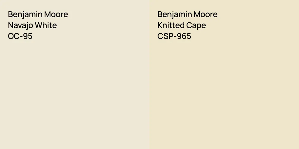 Benjamin Moore Navajo White vs. Benjamin Moore Knitted Cape