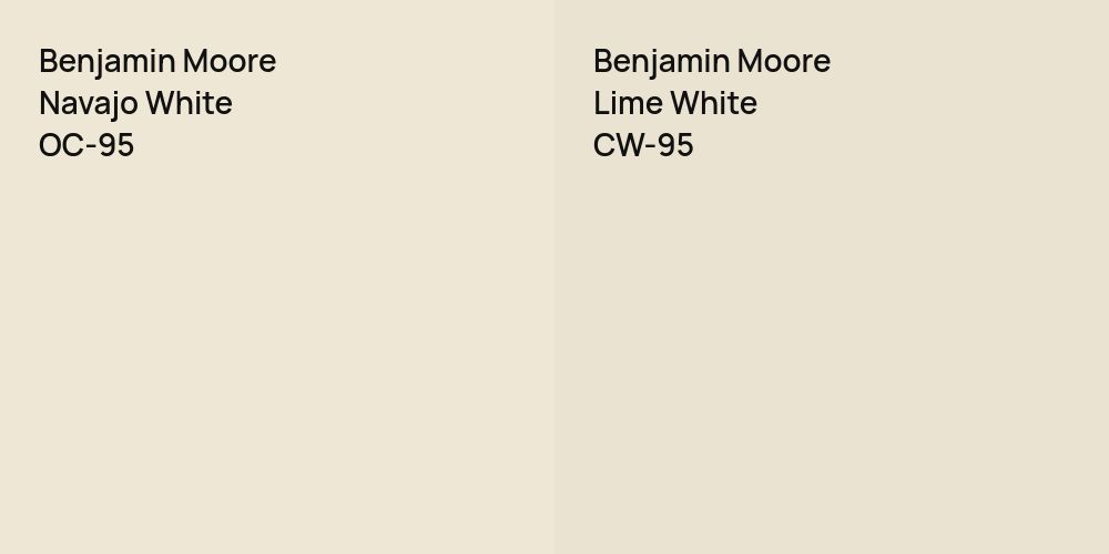 Benjamin Moore Navajo White vs. Benjamin Moore Lime White