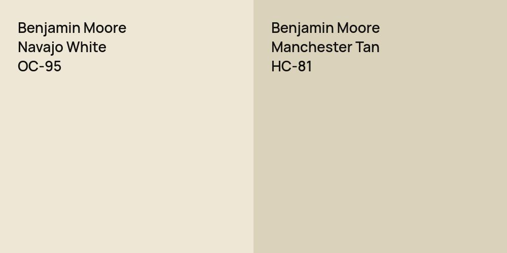 Benjamin Moore Navajo White vs. Benjamin Moore Manchester Tan