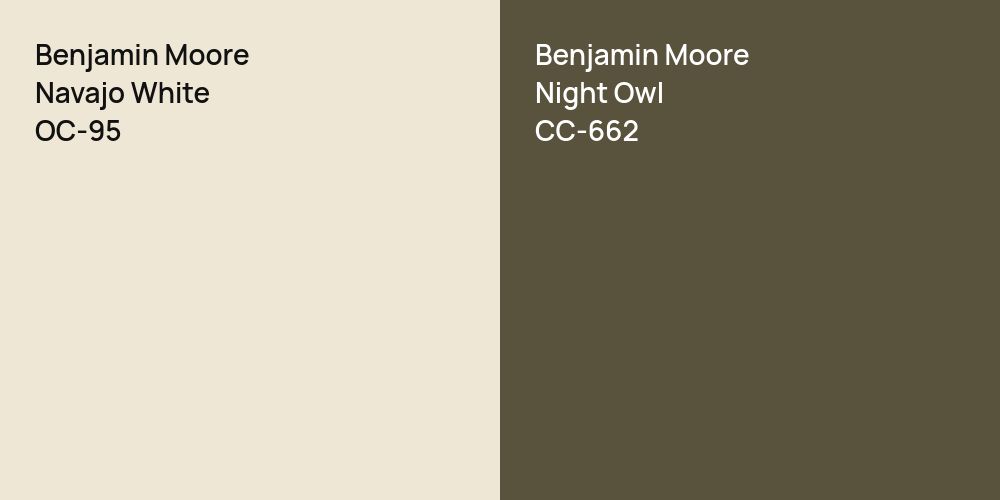 Benjamin Moore Navajo White vs. Benjamin Moore Night Owl