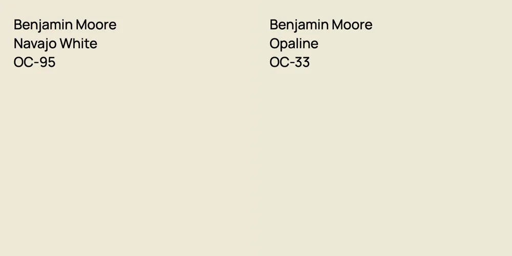 Benjamin Moore Navajo White vs. Benjamin Moore Opaline