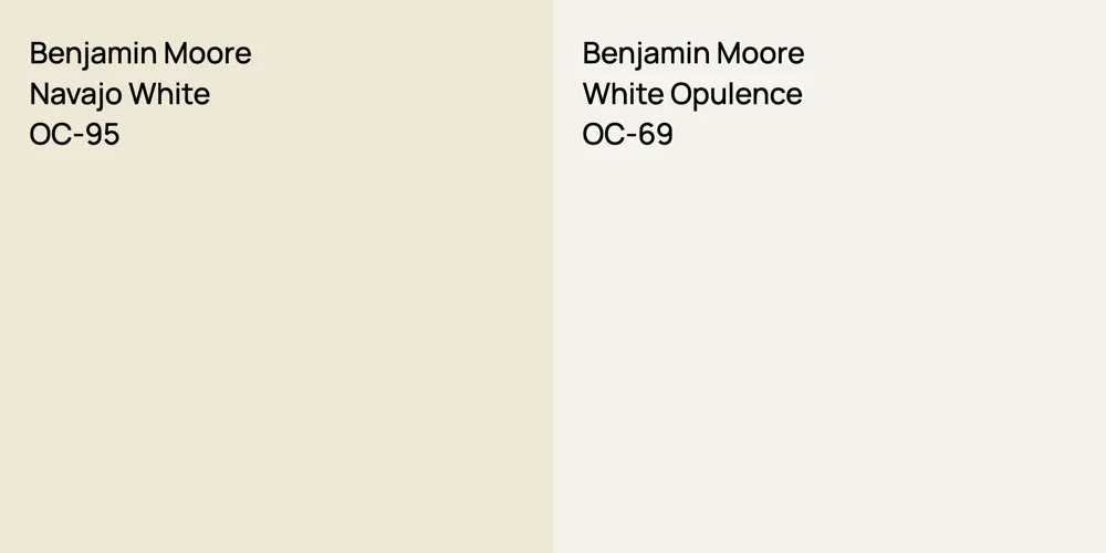 Benjamin Moore Navajo White vs. Benjamin Moore White Opulence