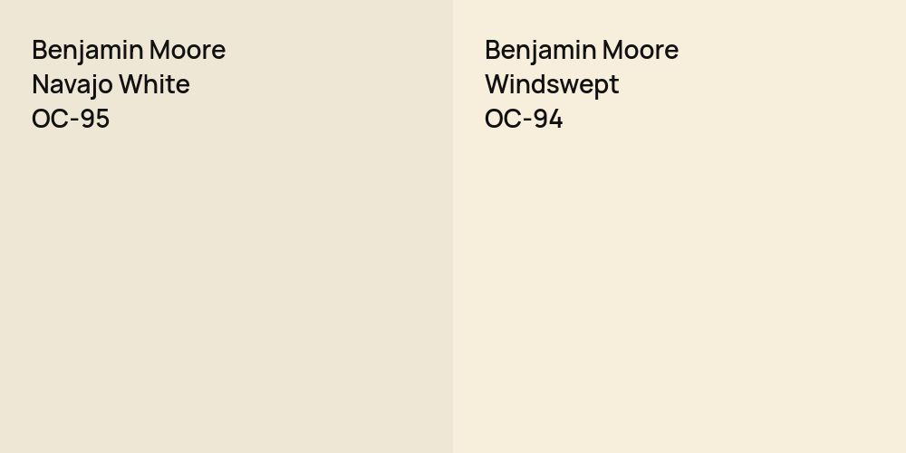 Benjamin Moore Navajo White vs. Benjamin Moore Windswept