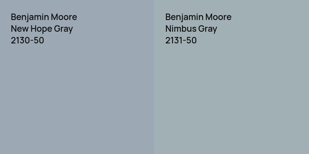 Benjamin Moore New Hope Gray vs. Benjamin Moore Nimbus Gray