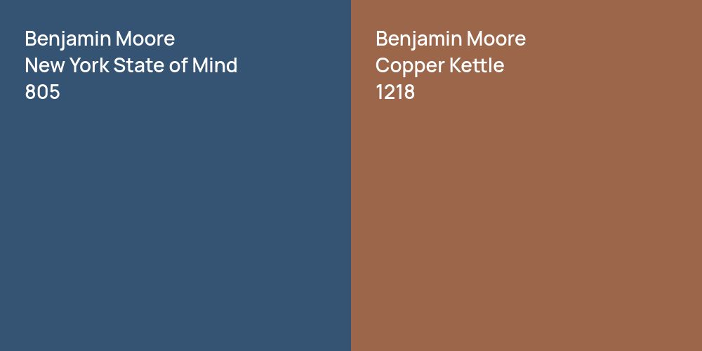 Benjamin Moore New York State of Mind vs. Benjamin Moore Copper Kettle