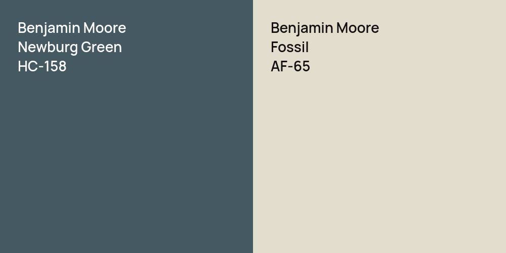 Benjamin Moore Newburg Green vs. Benjamin Moore Fossil