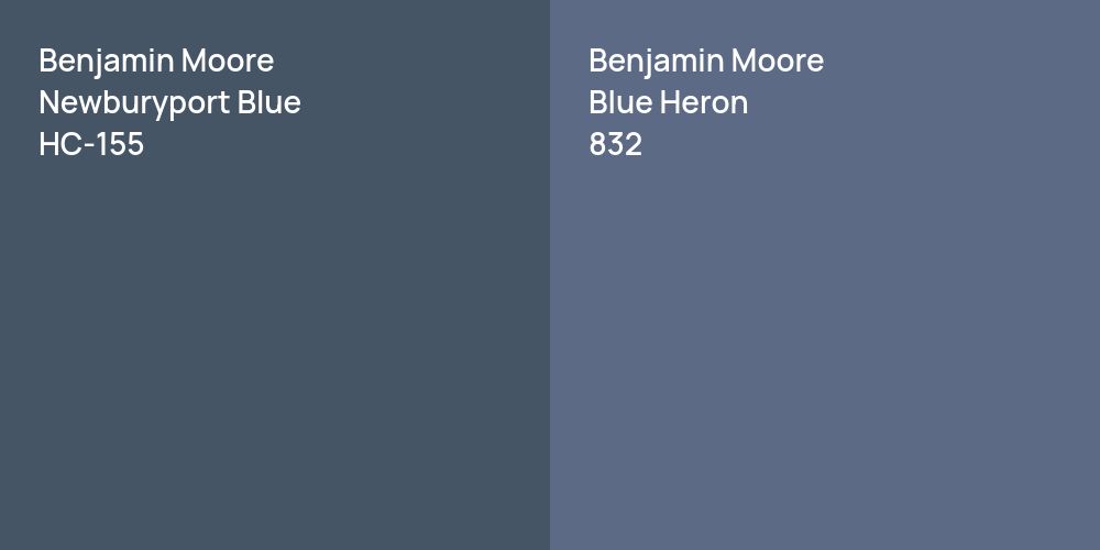 Benjamin Moore Newburyport Blue vs. Benjamin Moore Blue Heron