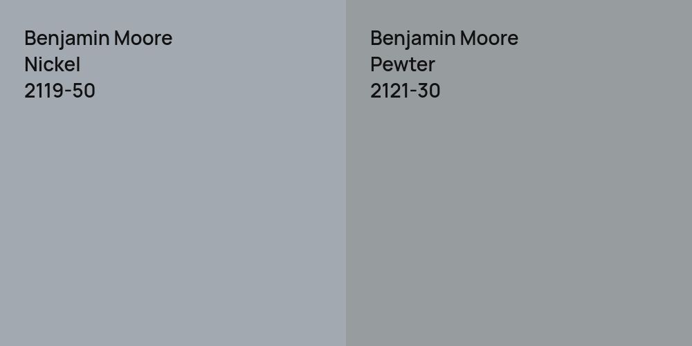 Benjamin Moore Nickel vs. Benjamin Moore Pewter