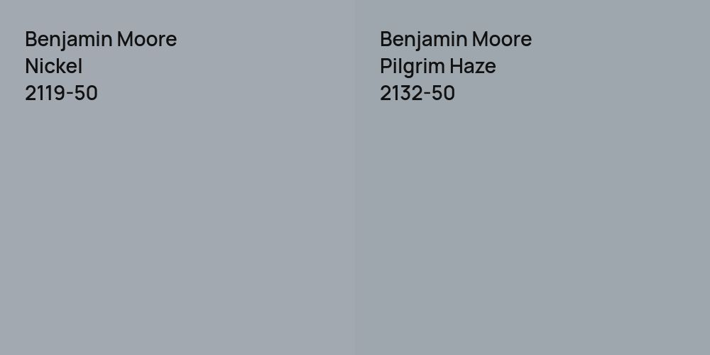 Benjamin Moore Nickel vs. Benjamin Moore Pilgrim Haze