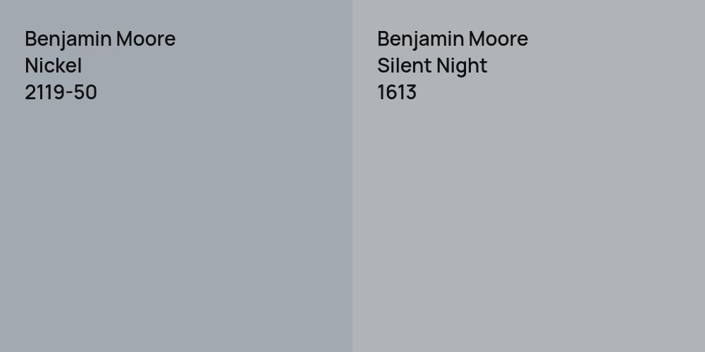 Benjamin Moore Nickel vs. Benjamin Moore Silent Night