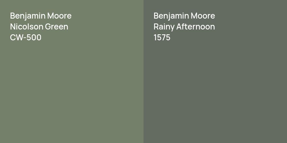 Benjamin Moore Nicolson Green vs. Benjamin Moore Rainy Afternoon