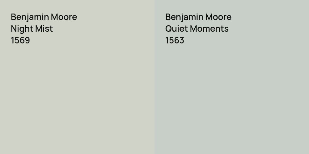 Benjamin Moore Night Mist vs. Benjamin Moore Quiet Moments