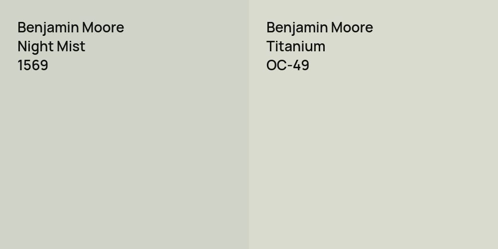 Benjamin Moore Night Mist vs. Benjamin Moore Titanium