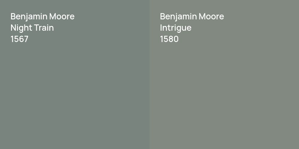 Benjamin Moore Night Train vs. Benjamin Moore Intrigue