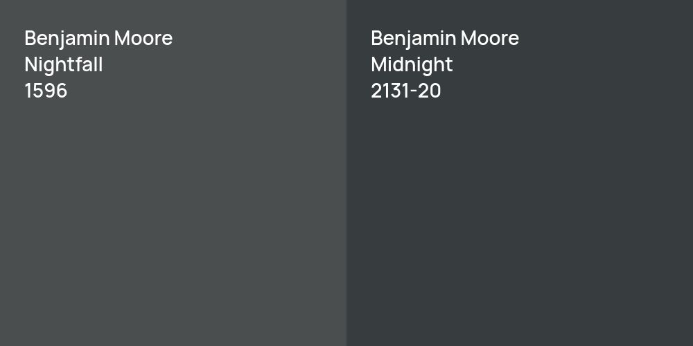 Benjamin Moore Nightfall vs. Benjamin Moore Midnight