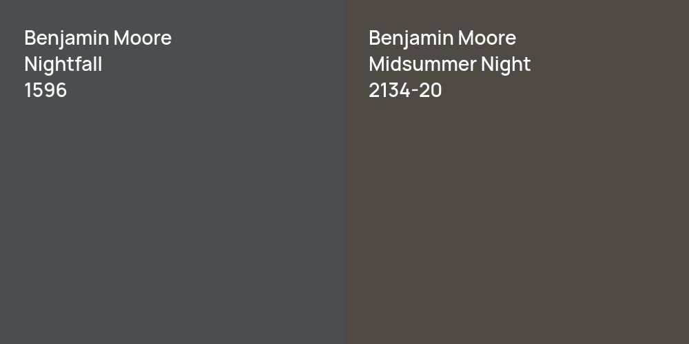 Benjamin Moore Nightfall vs. Benjamin Moore Midsummer Night