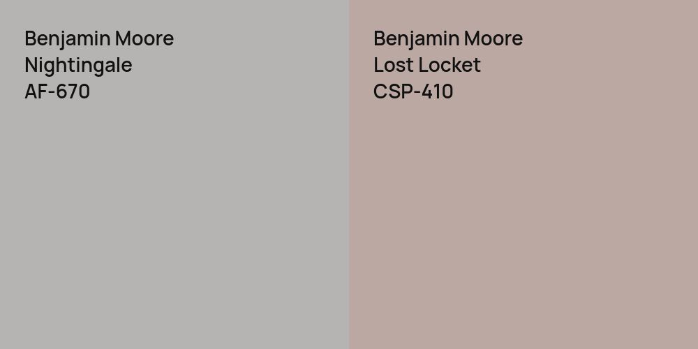 Benjamin Moore Nightingale vs. Benjamin Moore Lost Locket