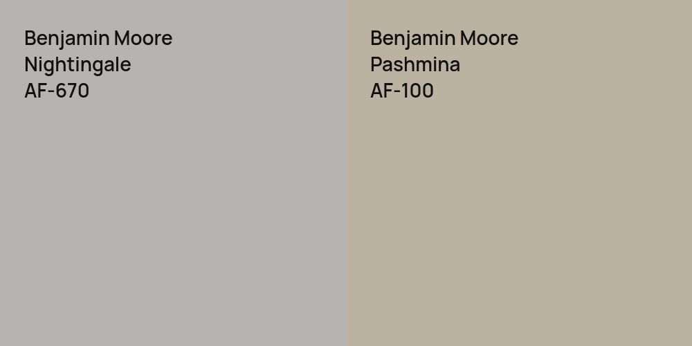 Benjamin Moore Nightingale vs. Benjamin Moore Pashmina