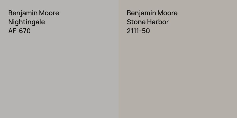 Benjamin Moore Nightingale vs. Benjamin Moore Stone Harbor