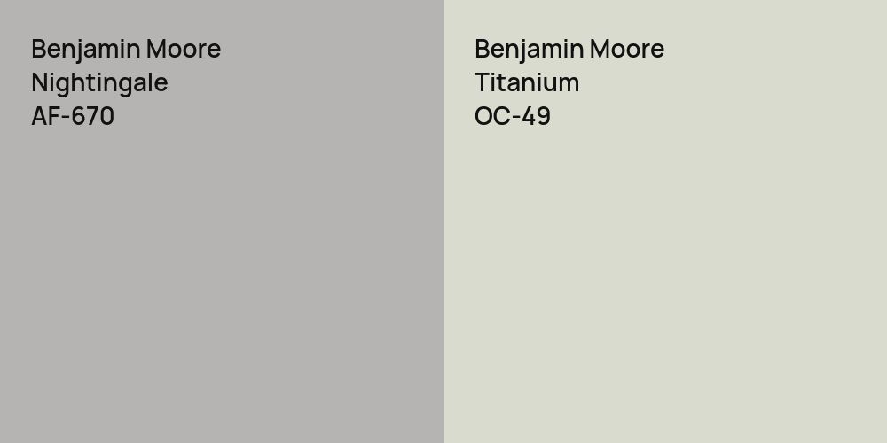 Benjamin Moore Nightingale vs. Benjamin Moore Titanium